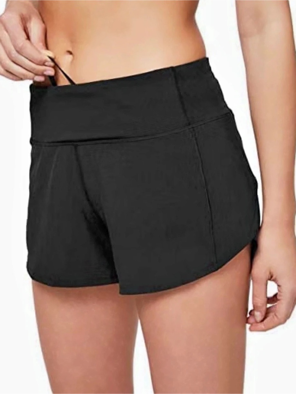 lululemon Speed Up Lined Short 4" Black Athletic Shorts Size 4